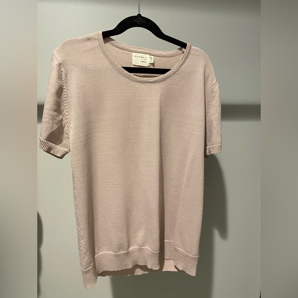 Dreamers by Debut dusty pink crew neck sweater M/L